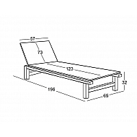 BHO 0723-SB1 sun lounger